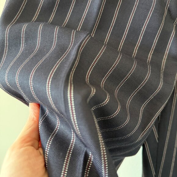 Navy Blue Pinstripe Wide Leg Pant by Michael Kors, Marked Size 8 - Picture 5 of 6